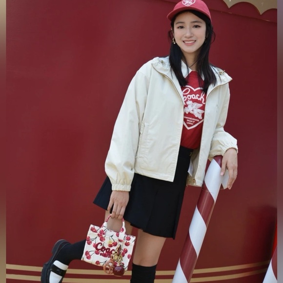 NWT Coach Cargo Mini Cherry Print Canvas Tote Bag 20 - Picture 15 of 17